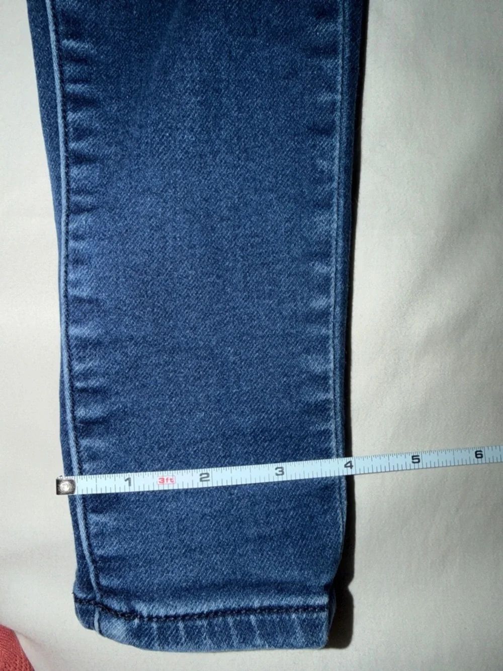 American Eagle Outfitters Blue Skinny Jeans with Back Pocket Wave Stitch - Picture 10 of 11